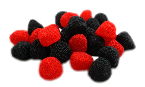 GOMAS DE AMORAS E FRAMBOESAS