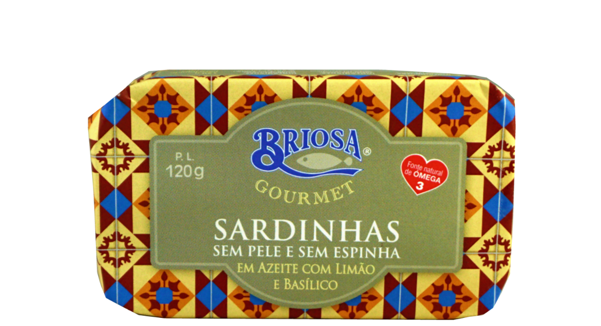 BONELESS AND SKINLESS SARDINES IN OLIVE OIL WITH LEMON AND BASIL BY BRIOSA
