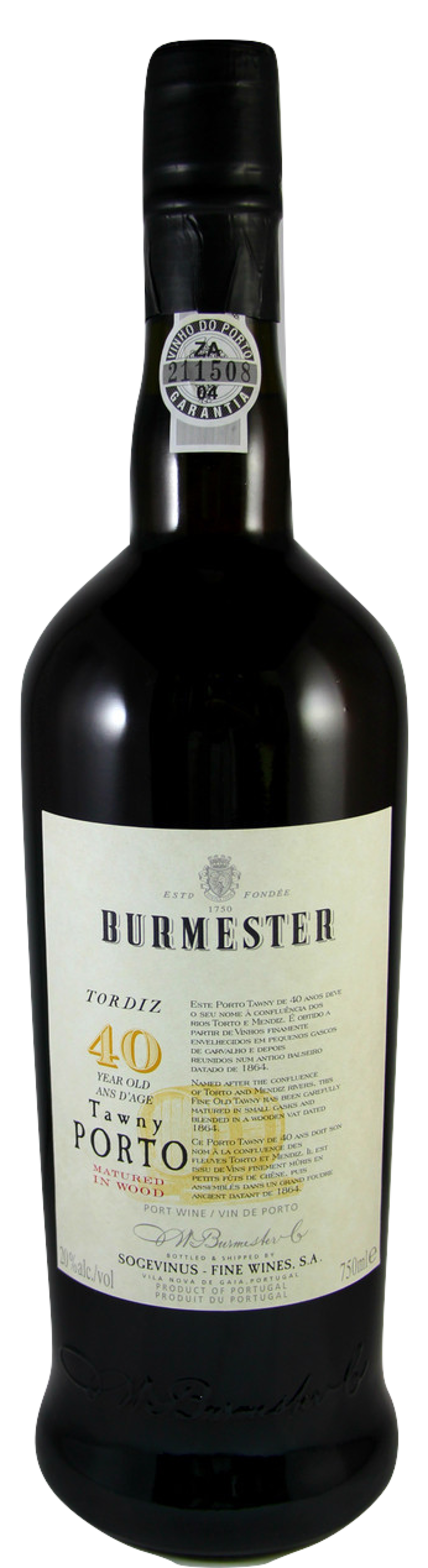BURMESTER TORDIZ 40 ANOS TAWNY