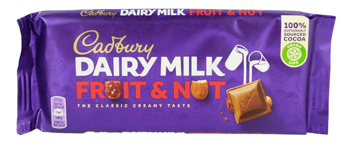 CADBURY FRUIT & NUT (110 GRAMS)
