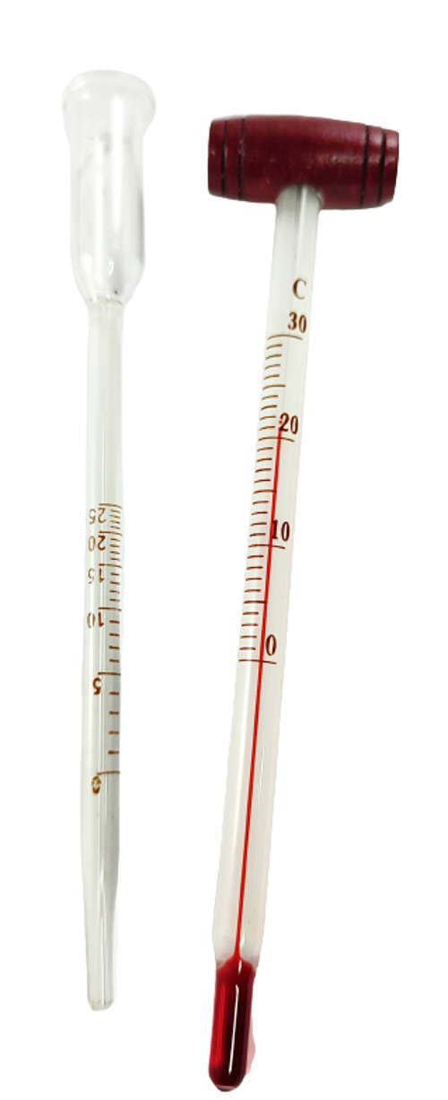 CONJUNTO VINÓMETRO & TERMOMETRO PARA VINHO