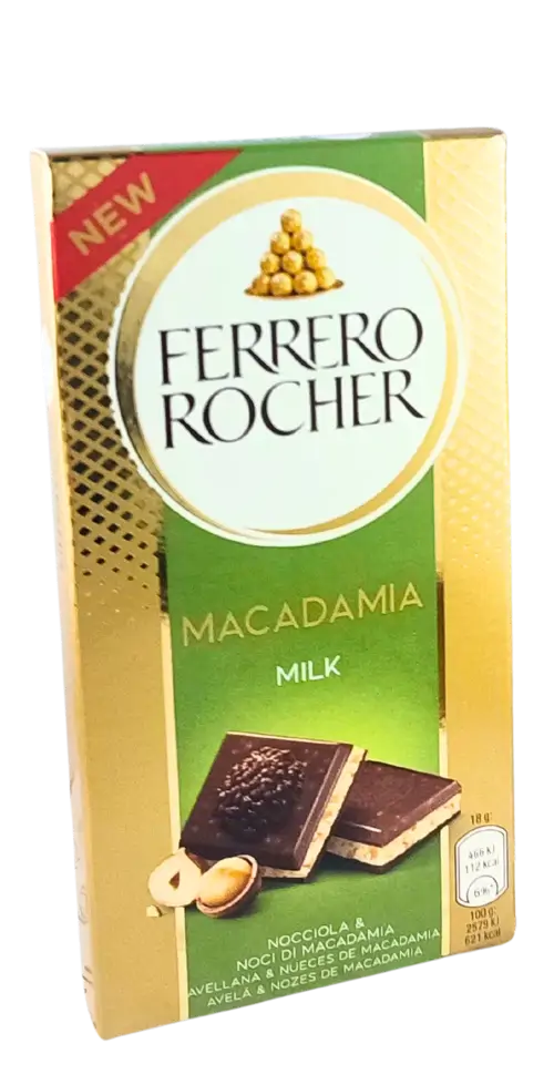 FERRERO ROCHER TABLETE MACADAMIA (90 G)