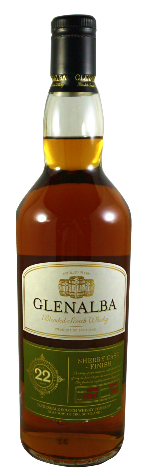 GLENALBA 22 YEARS SHERRY CASK FINISH