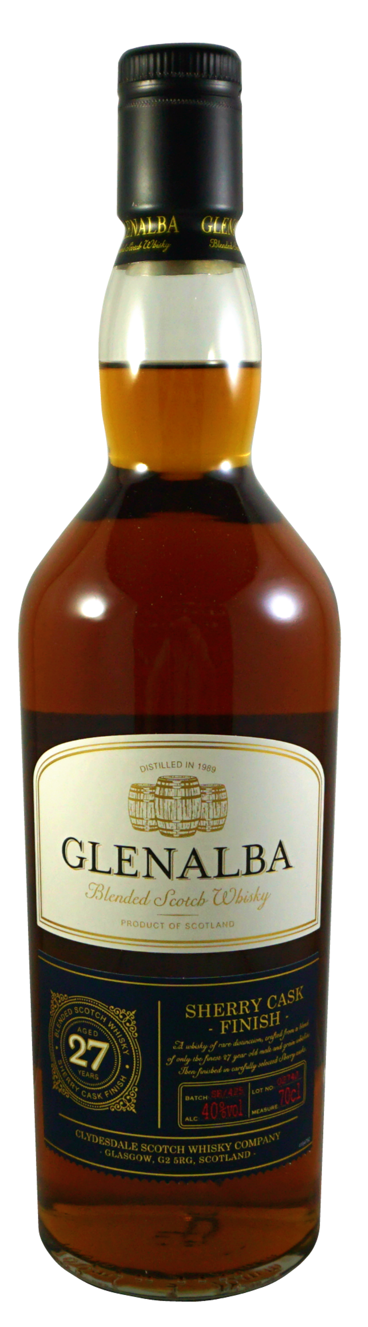 GLENALBA 27 YEARS SHERRY CASK FINISH