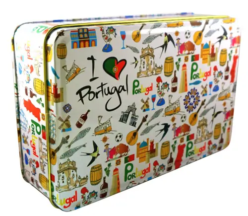 TIN WITH ALMOND AND CHOCOLATE COOKIES