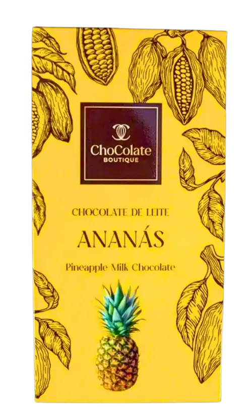 TABLETE DE CHOCOLATE COM ANANÁS (90 GR) - CHOCOLATE BOUTIQUE