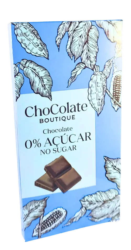 CHOCOLATE SEM AÇUCAR (VEGAN) DA CHOCOLATE BOUTIQUE (100 GR)
