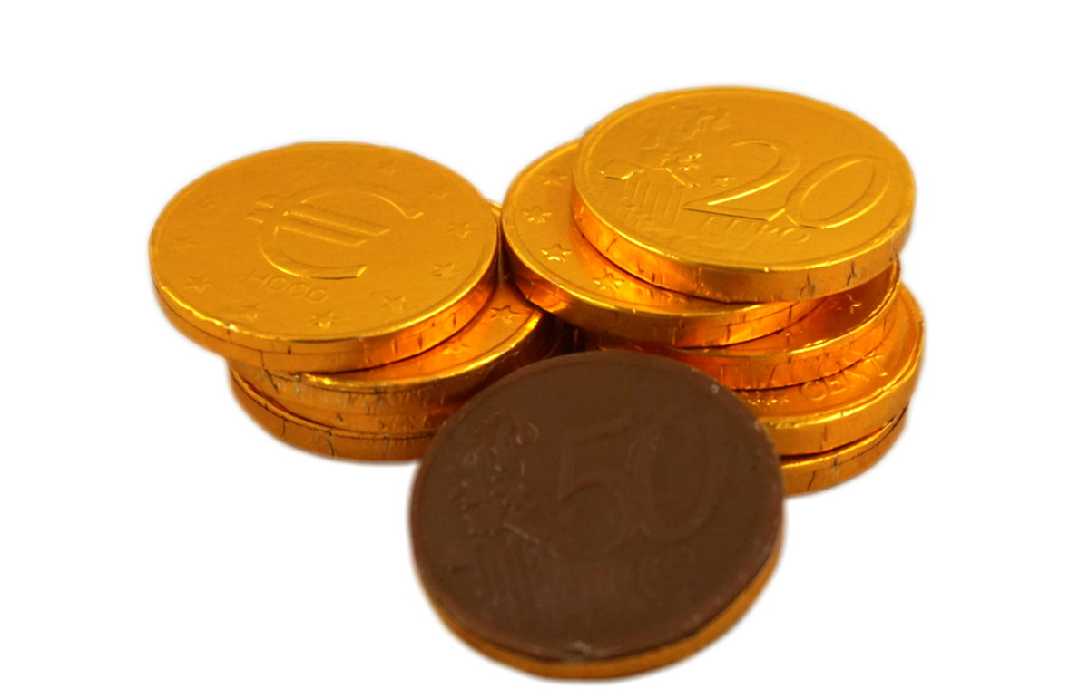MOEDAS DE CHOCOLATE DE LEITE