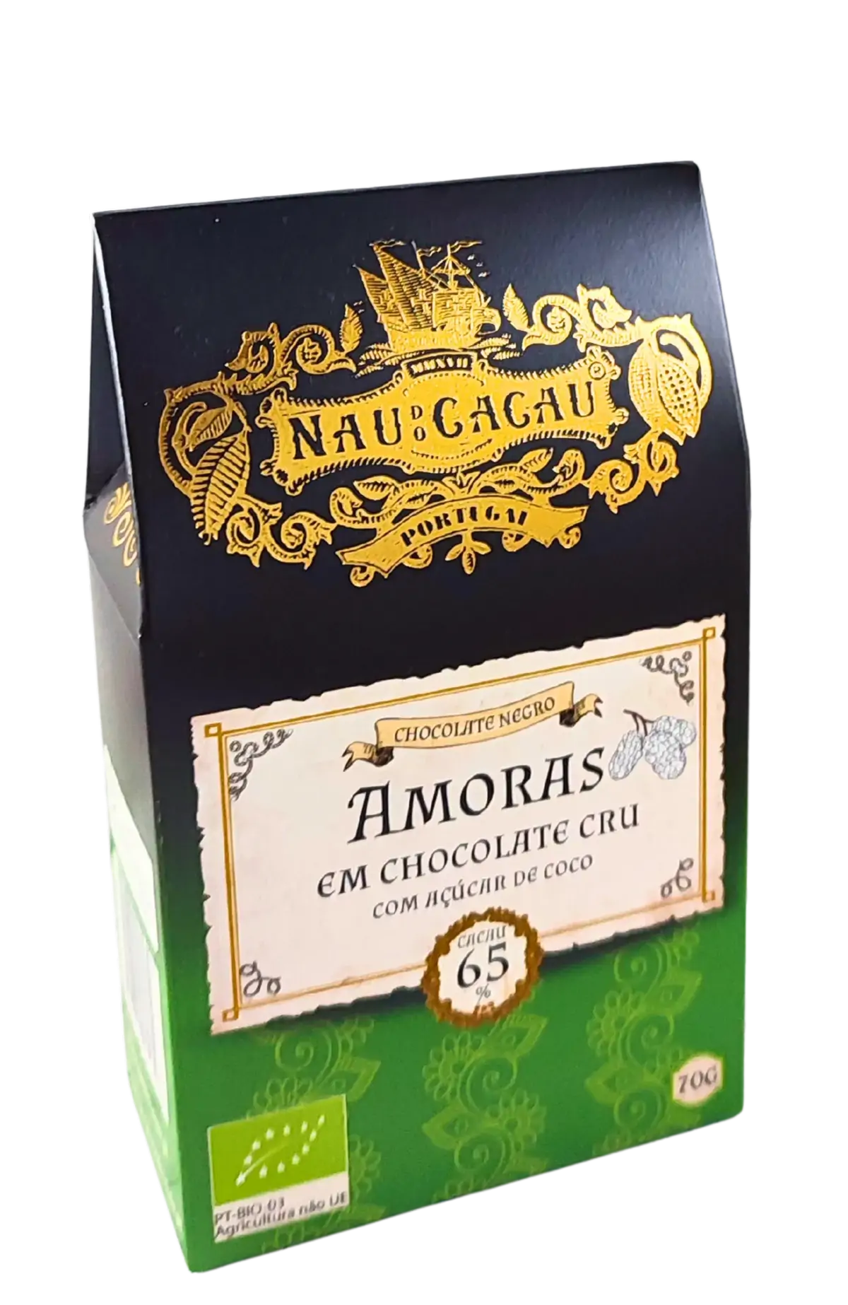 NAU DO CACAU - BLUEBERRIES IN RAW CHOCOLATE 65%