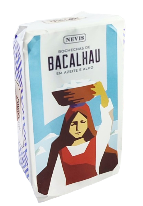 BOCHECHAS BACALHAU AZEITE E ALHO NEVIS  (120 GR)
