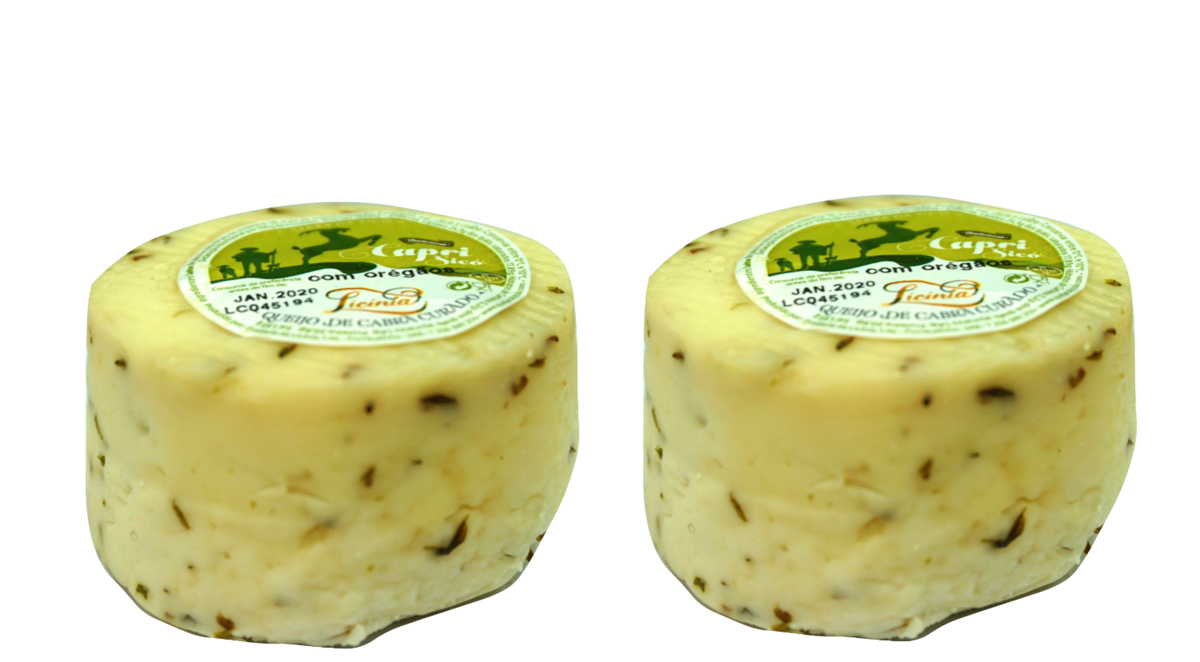 QUEIJO DE CABRA CURADO COM OREGÃOS LICINIA (PACK C/2 UNIDADES)