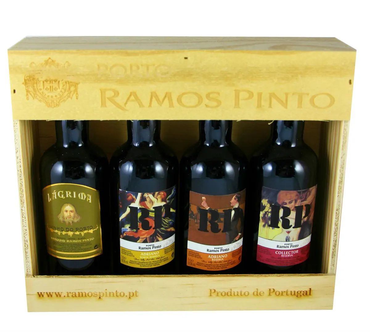 RAMOS PINTO WOOD BOXSET 4 MINIATURES PORT WINE