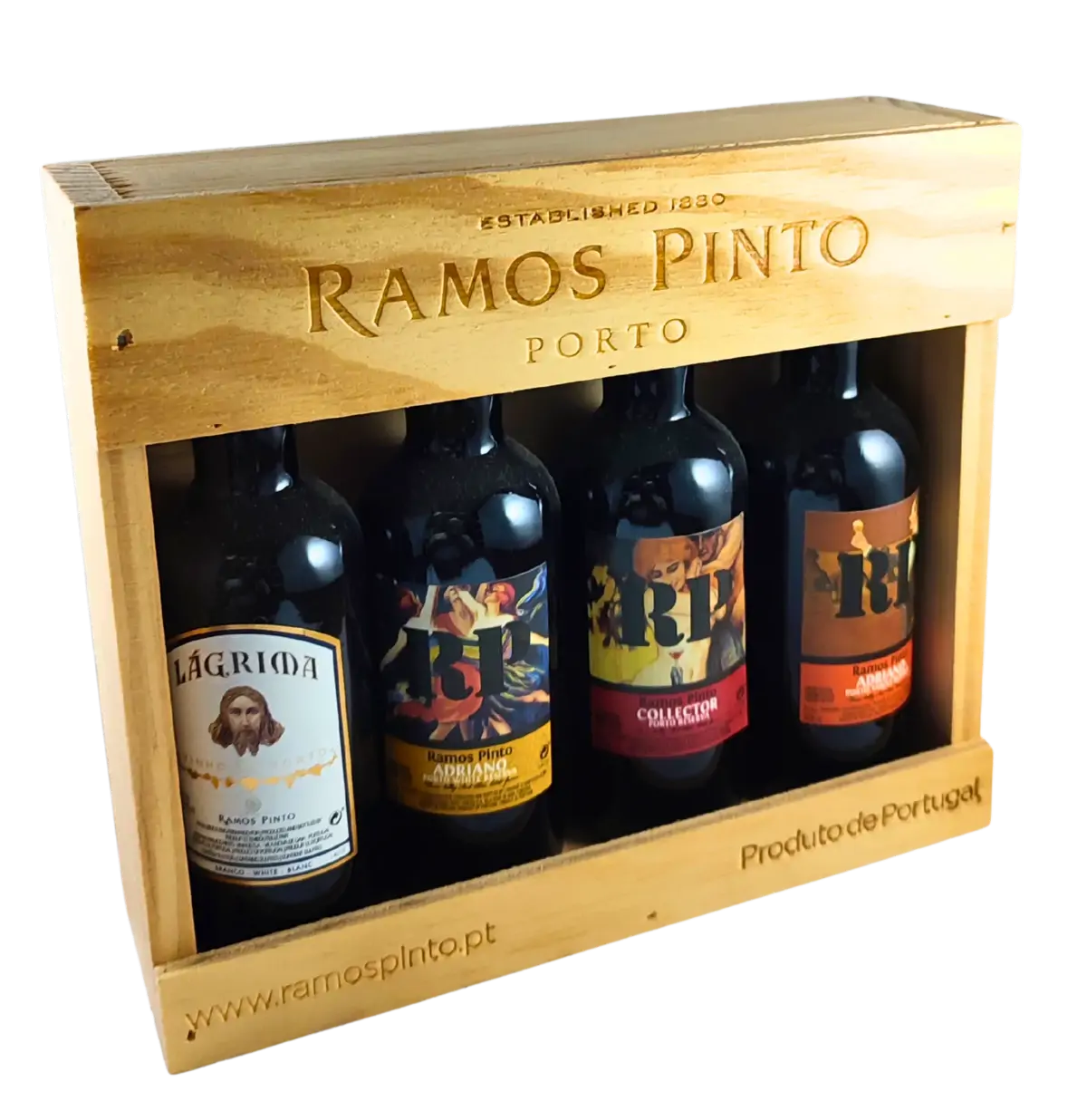 RAMOS PINTO WOOD BOXSET 4 MINIATURES PORT WINE