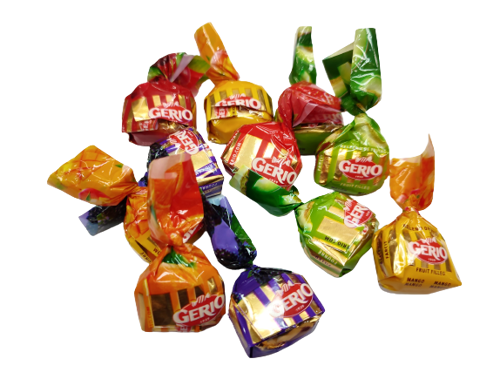 CANDIES WITH FRUIT FILLING BY GERIO