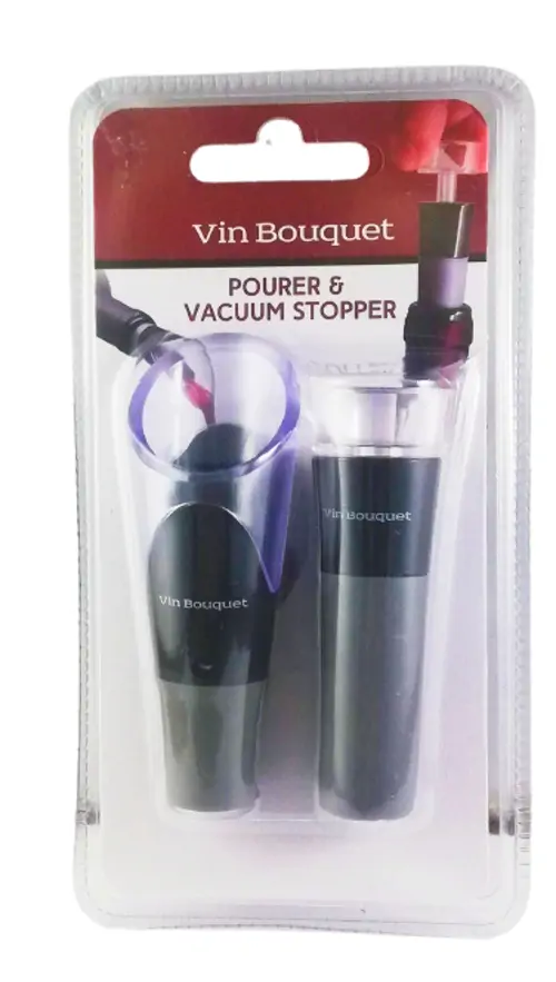 VERTEDOR DE VINHO COM TAMPAO DE VÁCUO