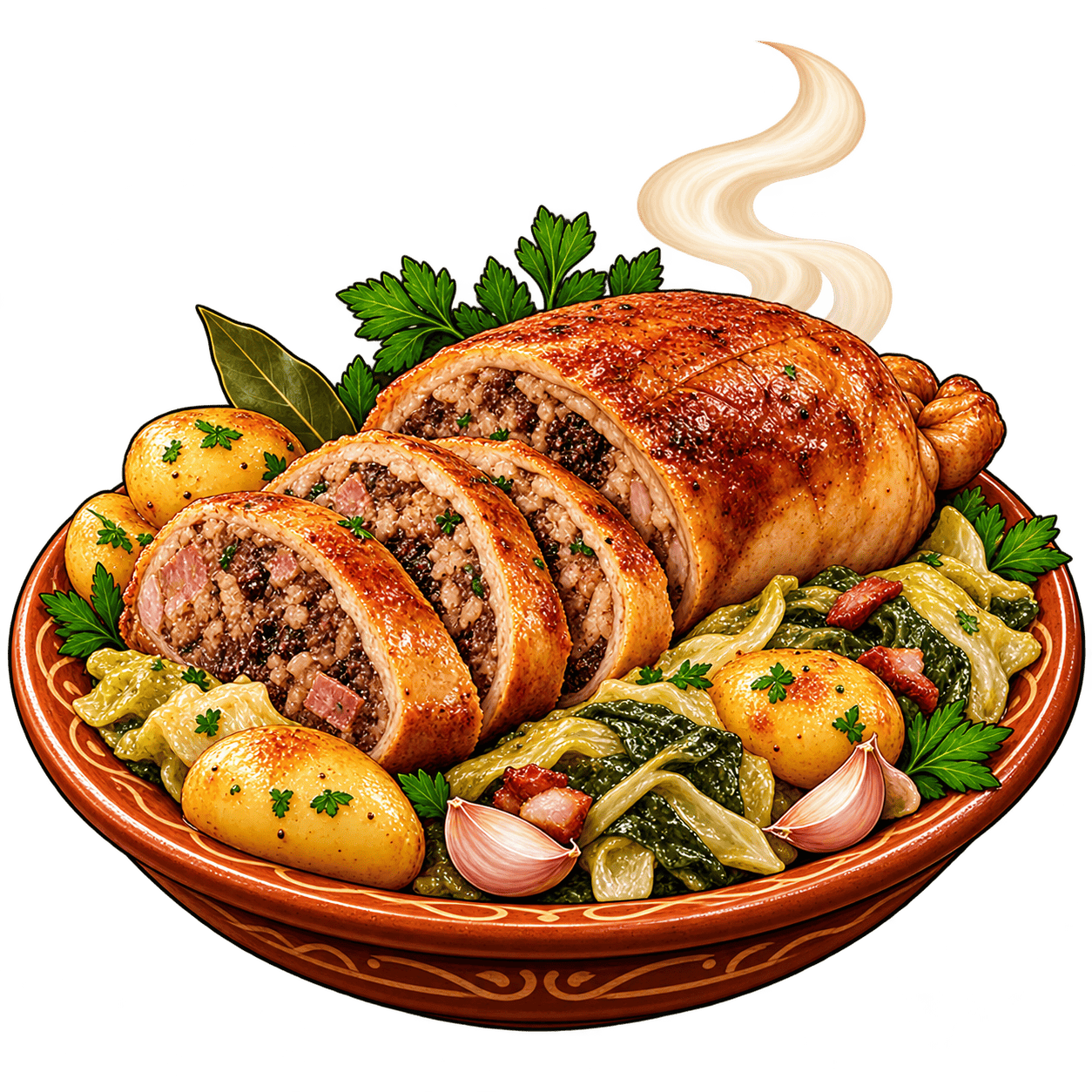 Traditional stuffed bucho from the Serra, Episode 01 of Betesga Kitchen